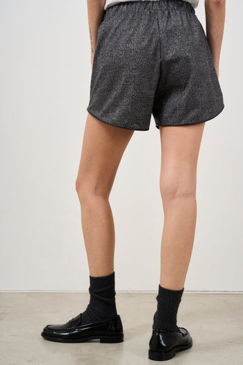 Shorts donna check grigio - 4