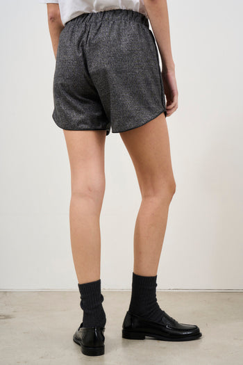 Shorts donna check grigio - 5