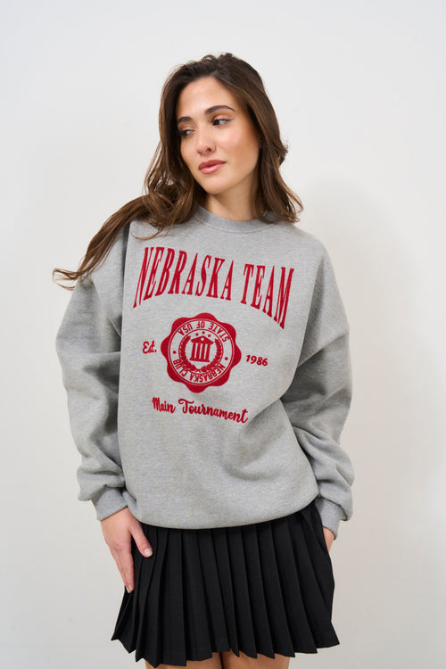 Women's grey crewneck sweatshirt - 2