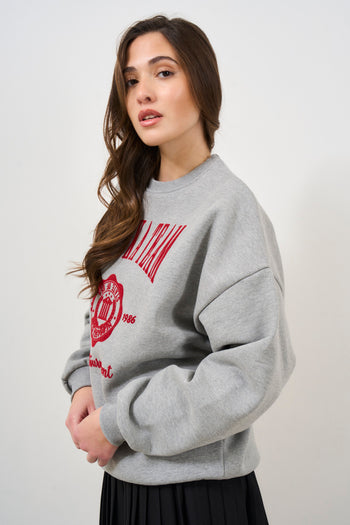 Women's grey crewneck sweatshirt - 5