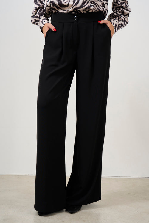 Pantalone donna wide leg nero - 1