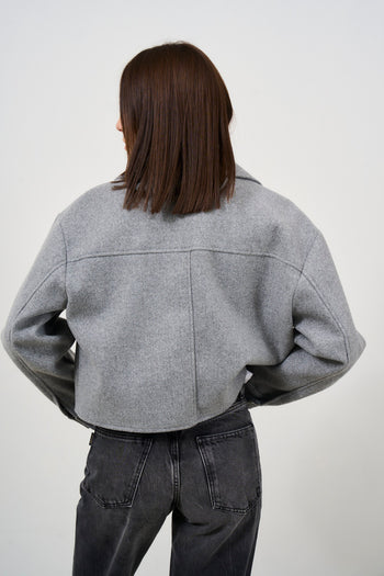 Short grey women's jacket - 5