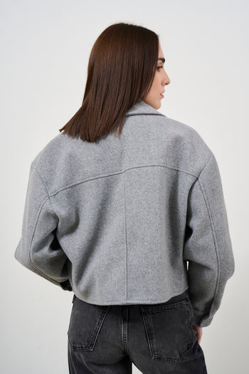 Short grey women's jacket - 6