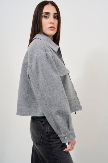 Short grey women's jacket - 7