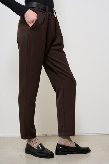 Pantalone donna marrone baggy - 4