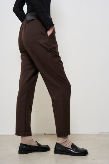 Pantalone donna marrone baggy - 7