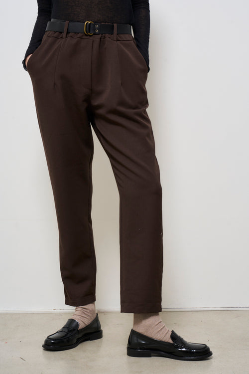 Pantalone donna marrone baggy