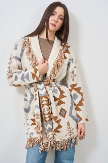 Women's ethnic pattern cardigan - 3