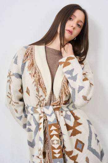 Women's ethnic pattern cardigan - 5