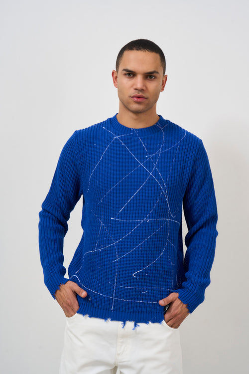 Maglia uomo girocollo blu