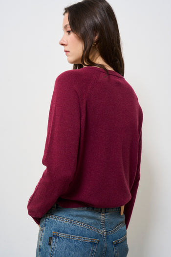 Cardigan donna bordeaux - 7