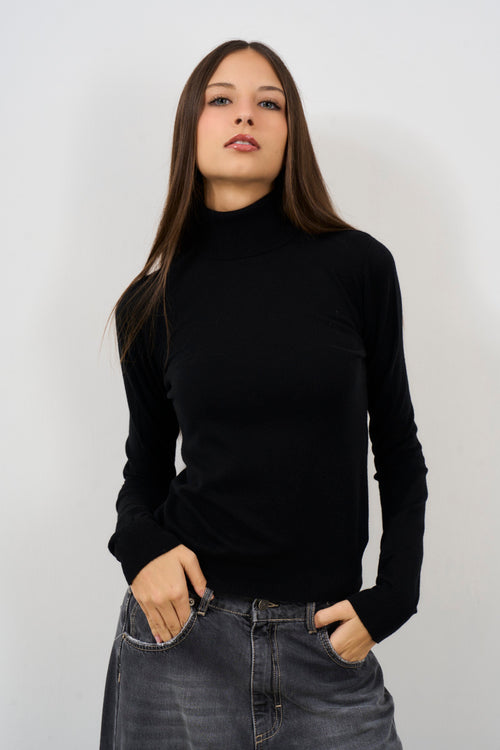 Women's viscose blend turtleneck - 2