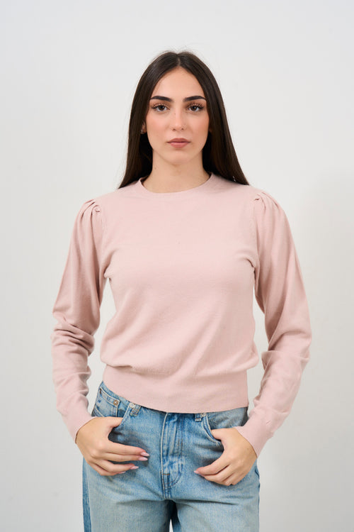 Women's sweater with puff sleeves