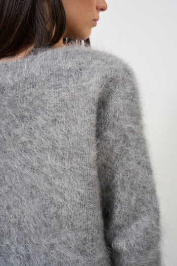 Women's crew neck mohair sweater - 3