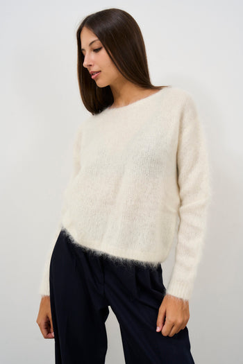 Maglione donna girocollo in mohair - 3