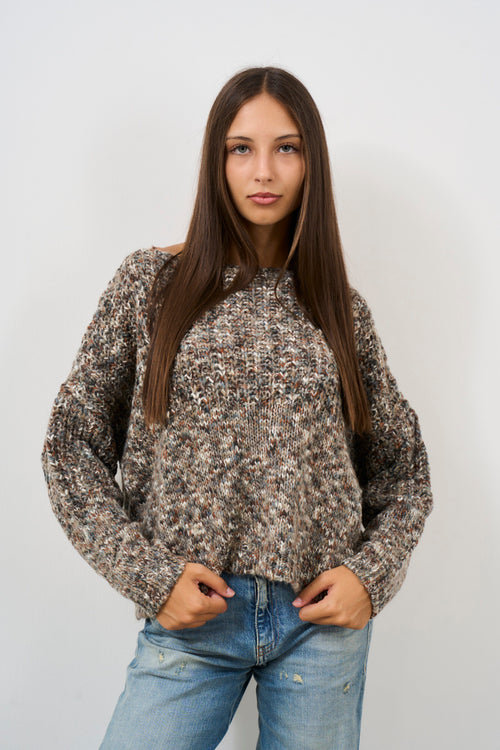 Maglione melangiato donna - 1