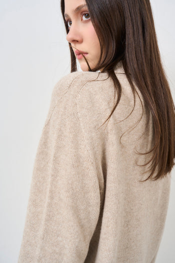 Beige women's sweater - 6