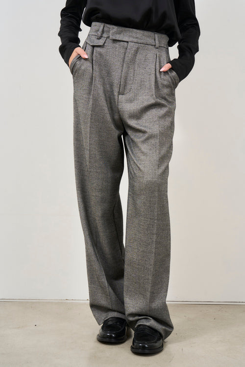 Women's grey salt and pepper trousers