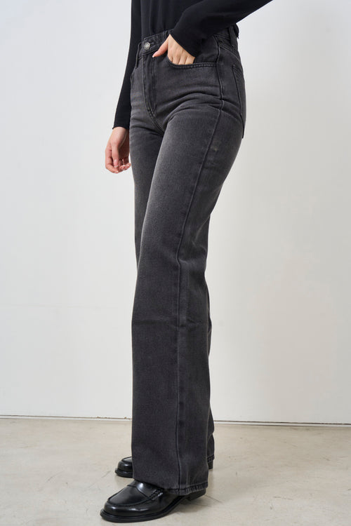 Jeans donna gamba dritta grigio - 2