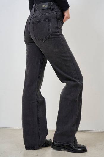 Jeans donna gamba dritta grigio - 6