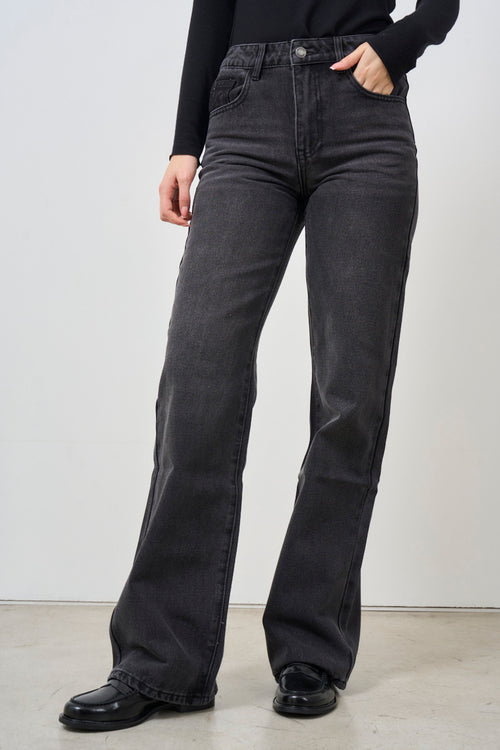 Women's straight leg jeans grey