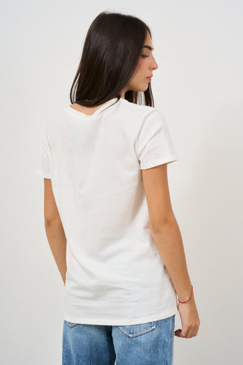 T-shirt donna con scritta nera sul davanti - 5