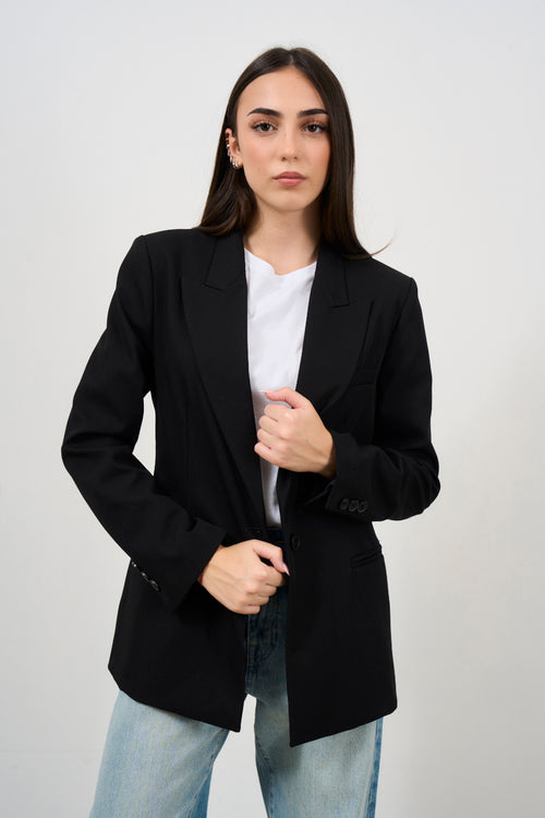 Women's One Button Blazer - 2