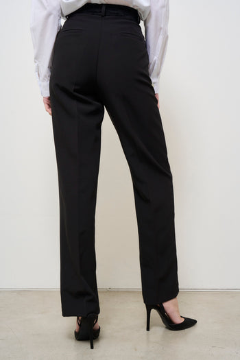 Pantalone donna nero gamba dritta - 5