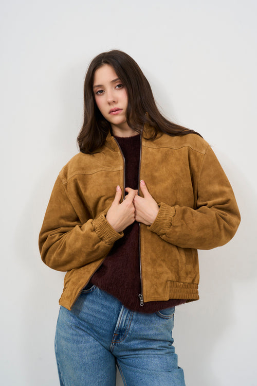 Bomber donna in suede - 2