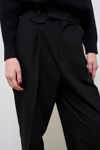 Pantalone donna dritto nero - 6