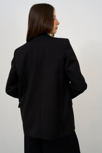 Women's double-breasted jacket with brooch - 4