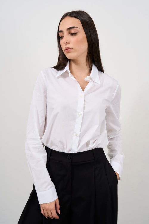 Camicia bianca donna in cotone - 2