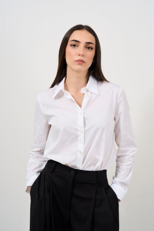 Women's white cotton shirt