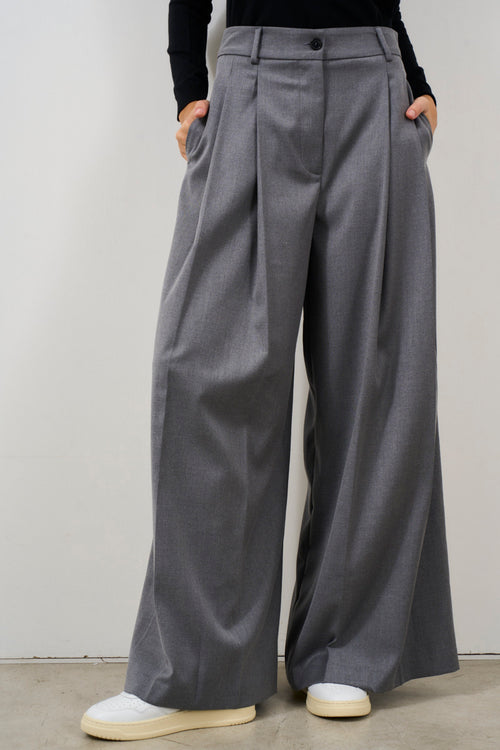 Palazzo trousers with pleats