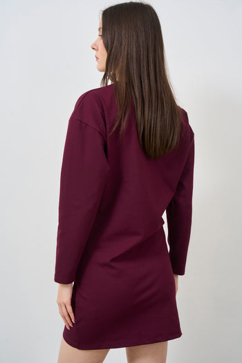 Women's burgundy mini dress - 5