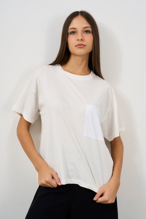 T-shirt donna con taschino