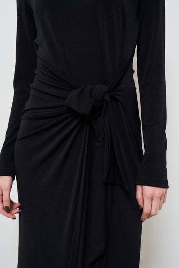 Black midi women's dress - 5