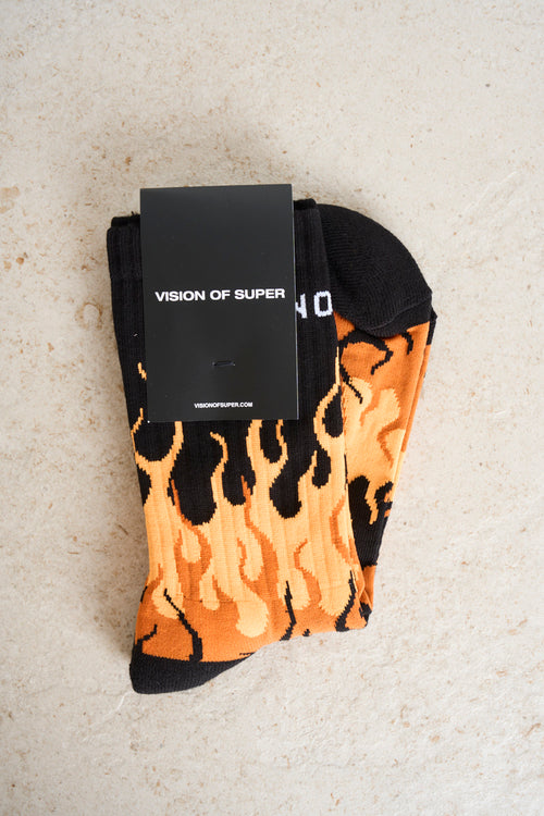 Black and orange men's socks