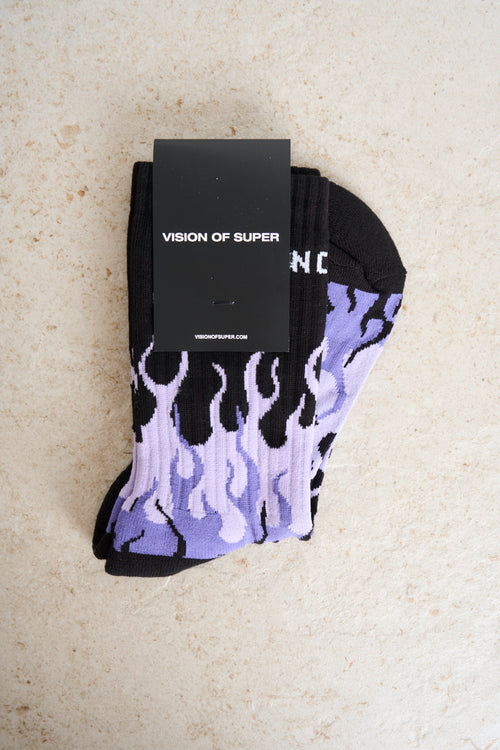 Black and purple men's socks