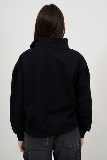 Women's black zip sweatshirt - 5