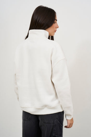 Women's cream zip sweatshirt - 5