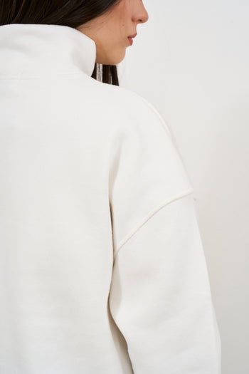 Women's cream zip sweatshirt - 6