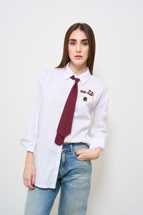 White women's shirt with pins - 1