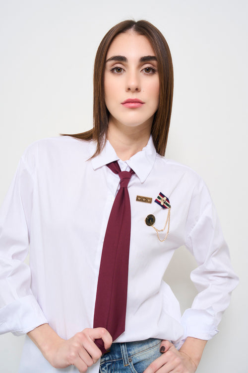 White women's shirt with pins - 2