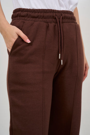 Pantalone donna dritto marrone - 7