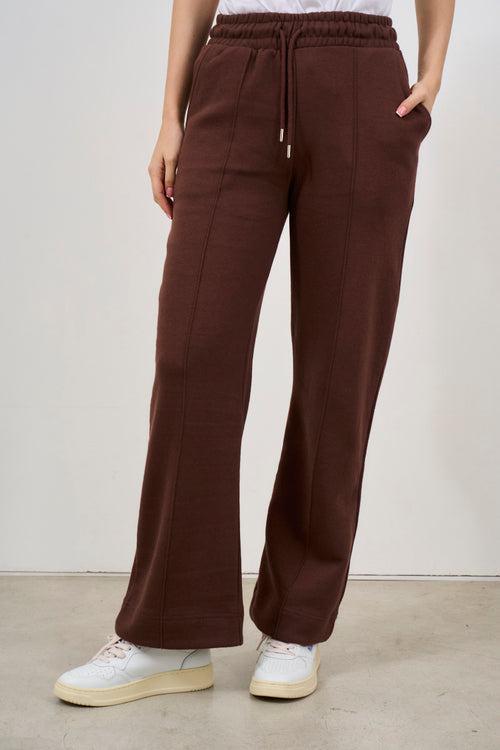 Pantalone donna dritto marrone