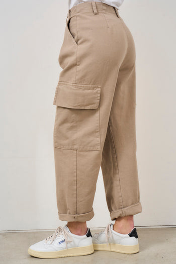 Jeans donna cargo beige - 3