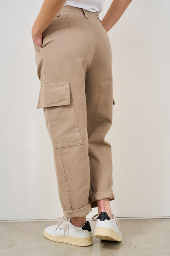 Jeans donna cargo beige - 5