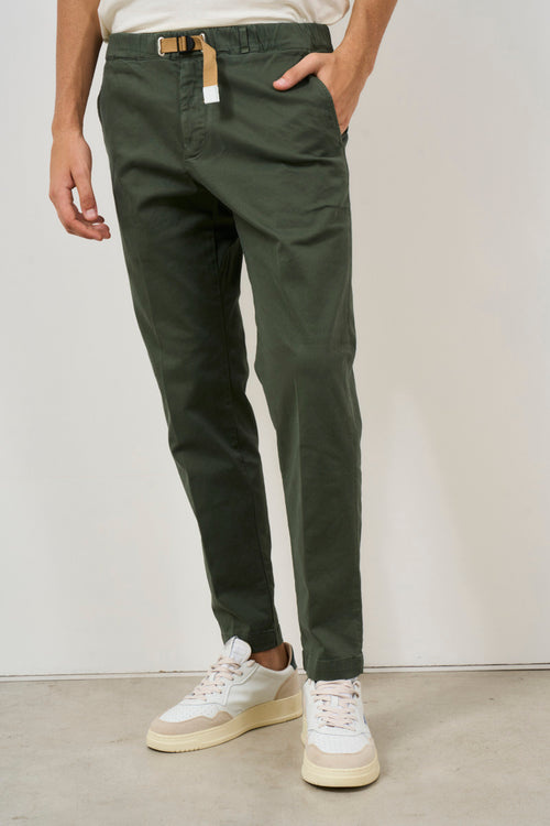 Pantalone uomo baggy in cotone verde