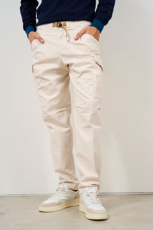 Pantalone uomo bianco cargo